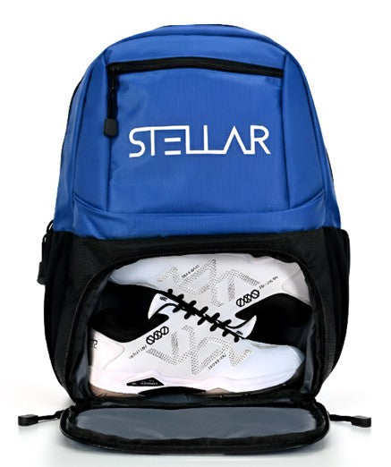 Squash Backpack - Blue and Black with Stellar logo